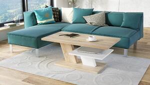 Tavolino da salotto di design Cliff, 110x60x45 cm, con ripiano
