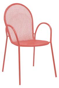 Sedia poltrona da esterno giardino con struttura in ferro District - Red