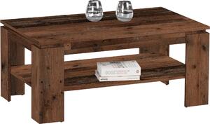 Tavolino da salotto >Heidi< in stile vintage con finitura decorativa - 100x44x60 cm (LxAxP)