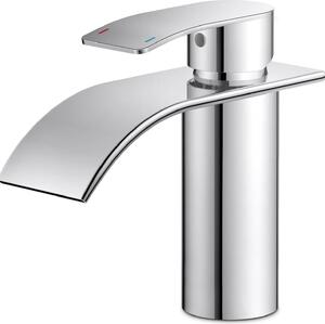 FORIOUS rubinetto bagno in acciaio inox cascata lavabo miscelatore 80MM altezza beccuccio