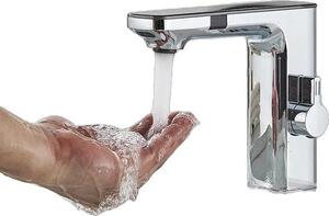 Rubinetto per lavabo da bagno, doppio sensore intelligente, miscelatore acqua calda-fredda