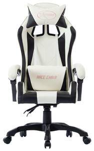 VidaXL Sedia da gioco in ecopelle nera