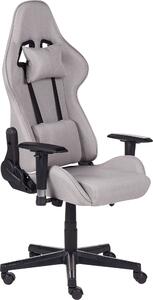 BELIANI Sedia da gioco in tessuto grigio chiaro girevole regolabile in altezza braccioli e poggiapiedi design moderno