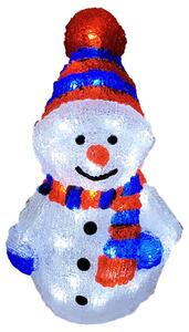 Pupazzo di neve acrilico 40 LED bianco freddo luci di Natale per esterni