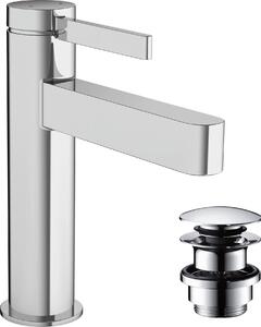 Hansgrohe Finoris robinetterie de lavabo monocommande 110 avec vidage PUSH-Open, portée 139mm, 76023000, 76023000