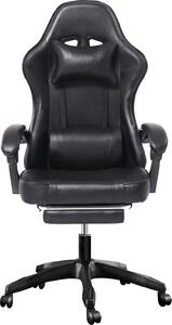 Sedia da ufficio AIORBER, sedia da gioco, 90°-165°, sedia ergonomica, 300 libbre, con poggiatesta, regolabile, per ufficio, camera da letto, 65x65x123cm, nero