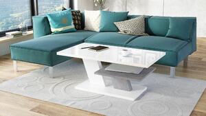 Tavolino da salotto di design Cliff, 110x60x45 cm, con ripiano