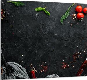 PIATTO IN VETRO PER CUCINA 65x60 ardesia