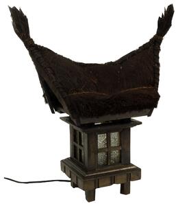 Bali Gartenleuchte Inkl. Cavo da esterno - Modell 3, Braun, Holz,Sisal, 50*45*30 cm, Luci da esterno e illuminazione da giardino
