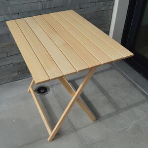 Tavolo da giardino Faggio in legno con piano in legno marrone per 4 persone 80x60cm