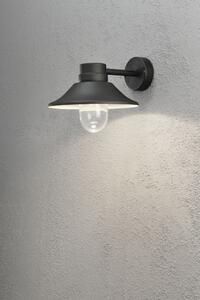 Konstsmide Vega High Power LED Applique a LED ad alta potenza in alluminio laccato nero e vetro trasparente