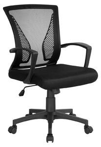 Sedia da ufficio ergonomica - Altezza regolabile - Schienale ad arco - Rete - Nero