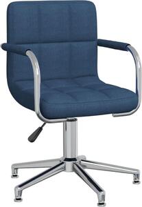 VidaXL Sedia da ufficio girevole in tessuto blu