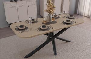 Tavolo da pranzo Oslo, dimensioni 185x90 cm, ideale per soggiorno o sala da pranzo, design moderno. Disponibile nei seguenti colori: Wisconsin (noce), Artisan (rovere), Lindberg (rovere), Portland (frassino nero)