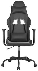 Sedia da gaming vidaXL con funzione massaggio, in Pelle finta nera