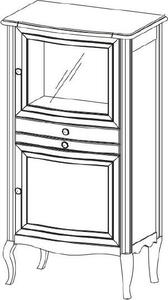 Cassettiera in vero legno Mobile laterale Bar classico Casa di campagna rustica PR-KB 1-2 L,R