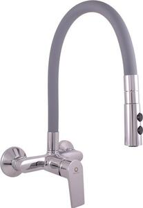 COLORADO - Miscelatore per lavello con maniglia flessibile, cromo/grigio CO102.5/12, RAV Slezák
