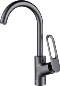 Miscelatore per lavello verticale di design con bocca a U, grafite