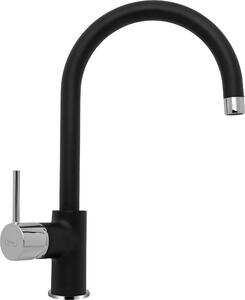 Miscelatore per lavello con doccia VITALIA cromo nero SFTVIGR26