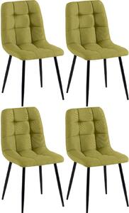 Confortevole sedia da pranzo - Sala da pranzo - Look moderno, ottimo comfort di seduta, protezione del pavimento. Colore: verde