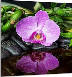 PIATTO IN VETRO PER CUCINA 60x65 Orchidea