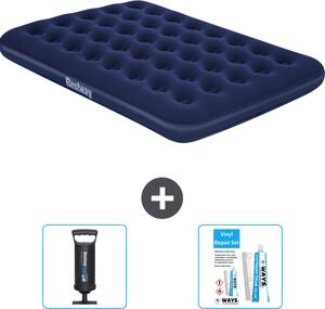 Materasso gonfiabile Bestway - Letto francese - 137 x 191 x 22 cm - Blu - Accessori inclusi