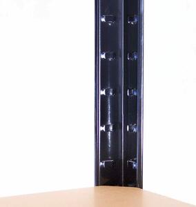 Scaffale metallo in kit 5 piani ad incastro carico pesante Top Design Brixo Black 300