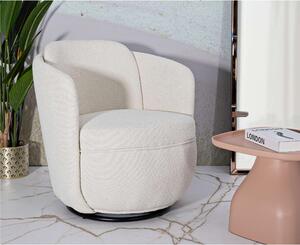 Poltrona Girevole Torino Ottanio combina comfort e design Dimensioni 70x72xh 75 cm Altezza seduta 44,5 - peso 19 kg colore Oro E Crema