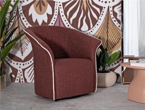 Poltrona Girevole Torino Ottanio combina comfort e design Dimensioni 70x72xh 75 cm Altezza seduta 44,5 - peso 19 kg colore Oro E Bordeaux
