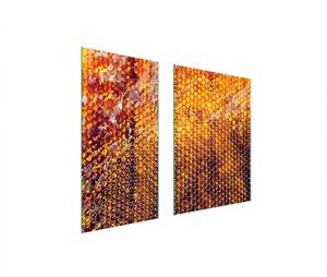Piastre copri fornelli 2 pezzi 75x52 Copri piano cottura in Vetroceramica tagliere in vetro nero arancio