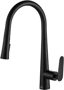 NALDA U' miscelatore per lavello a pavimento con doccetta estraibile Ceramica, nero, 415 mm, efficienza energetica, BAY_769D