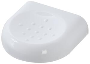 Portasapone in plastica bianco a muro Gioia