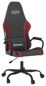Sedia Gaming Nero e Rosso Vino in Pelle finta