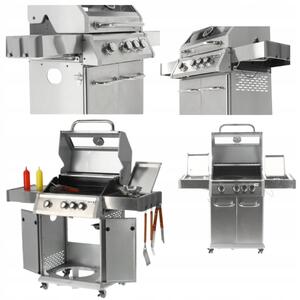 Griglia A Gas. Itami 3+1 Inox.11,5Kw,Con Vetro
