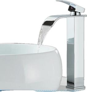 Miscelatore lavabo, monocomando, montaggio su piano, cromato A Alto