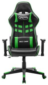 VidaXL Sedia da gioco in ecopelle nera e verde