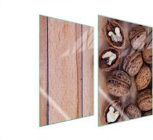 Piastre coprifornelli 2 pezzi 35x52 Vetroceramica coprifornelli vetro tagliere noccioline legno