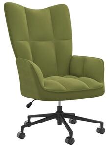 Sedia Relax Verde Chiaro in Velluto
