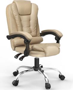 Sedia ergonomica per ufficio - sedia da scrivania Bigzzia con schienale alto e regolabile in altezza - sedia girevole in Finto cuoio - sedia reclinabile per ufficio - casa