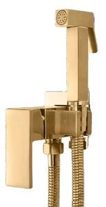 Rubinetto per bidet, montaggio a parete, installazione monoforo, oro spazzolato A