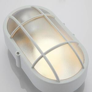 Plafoniera Brixo illuminazione applique ovale da esterno altezza 17 cm - white