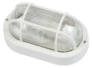 Plafoniera Brixo illuminazione applique ovale da esterno altezza 17 cm - white