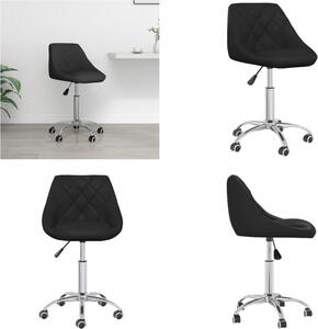 VidaXL Sedia da ufficio girevole in Pelle finta nera - Sedia da ufficio - Sedie da ufficio - Sedia - Sedie
