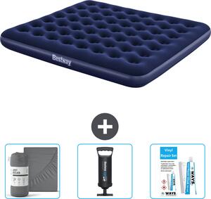 Materasso gonfiabile Bestway - 2 persone - 183 x 203 x 22 cm - Blu - Accessori inclusi