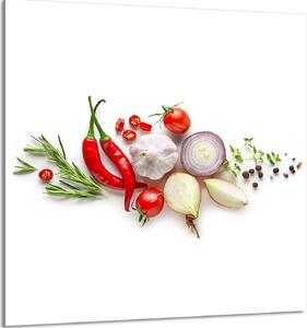 PIATTO IN VETRO PER CUCINA 60x65 verdure