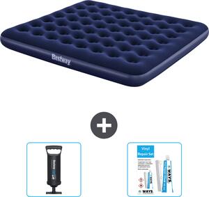 Materasso gonfiabile Bestway - 2 persone - 183 x 203 x 22 cm - Blu - Accessori inclusi