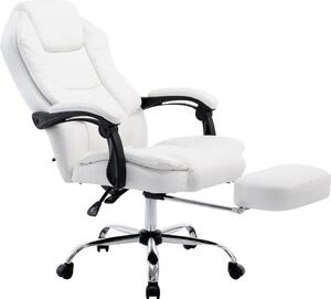 Sedia da ufficio - Sedia da ufficio classica - Pelle finta di alta qualità per un comfort di seduta ottimale | Colore: Bianco