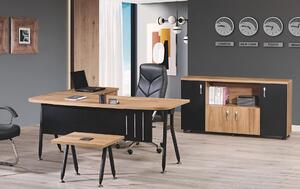 Gruppo ufficio scrivania angolare ufficio studio mobile 3 pezzi legno nero