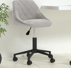 The Living Store sedia da ufficio girevole in velluto grigio chiaro