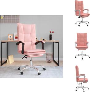 VidaXL Sedia da ufficio con funzione reclinabile in Pelle finta rosa - Sedie da ufficio